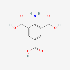 Chemical structure of 2-Aminobenzene-1,3,5-tricarboxylic acid