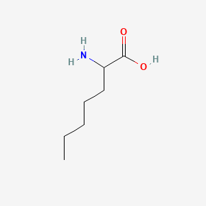 Chemical structure of 2-Aminoheptanoic acid