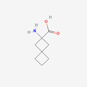 Chemical structure of 2-Aminospiro[3.3]heptane-2-carboxylic acid