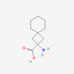Chemical structure of 2-Aminospiro[3.5]nonane-2-carboxylic acid