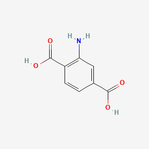 Chemical structure of 2-Aminoterephthalic acid