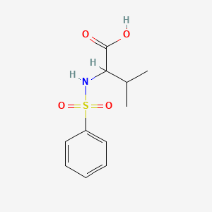 Chemical structure of 2-Benzenesulfonamido-3-methylbutanoic acid