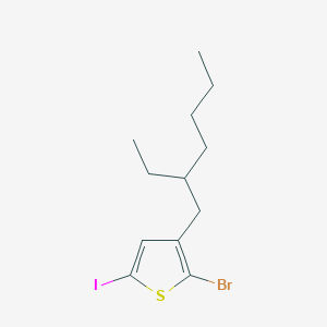 Chemical structure of 2-Bromo-3-(2-ethylhexyl)-5-iodothiophene