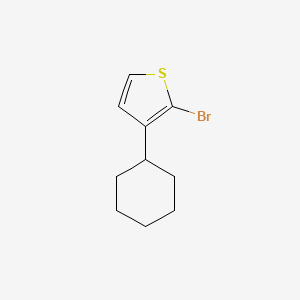 Chemical structure of 2-Bromo-3-cyclohexylthiophene