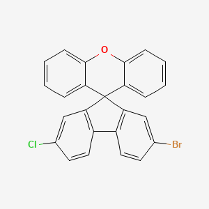 Chemical structure of 2-Bromo-7-chlorospiro[fluorene-9,9'-xanthene]