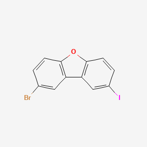 Chemical structure of 2-Bromo-8-iododibenzofuran