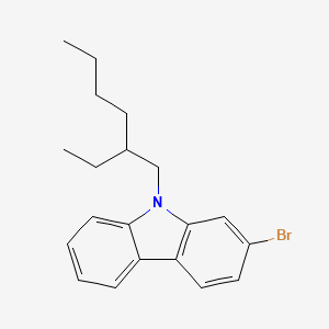 Chemical structure of 2-Bromo-9-(2-ethylhexyl)-9H-carbazole