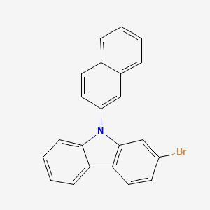 Chemical structure of 2-Bromo-9-(2-naphthyl)-9H-carbazole