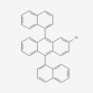 Chemical structure of 2-Bromo-9,10-di(1-naphthyl)anthracene