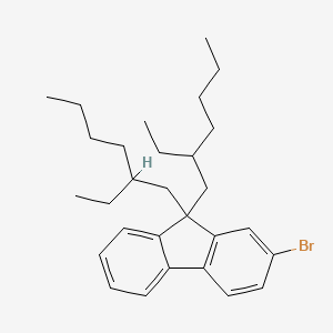 Chemical structure of 2-Bromo-9,9-bis(2-ethylhexyl)fluorene