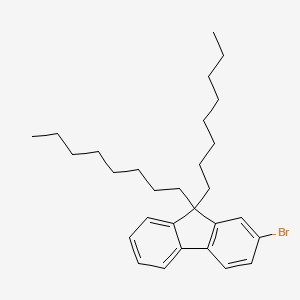 Chemical structure of 2-Bromo-9,9-di-n-octylfluorene