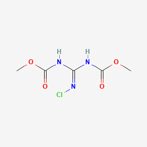 Chemical structure of 2-Chloro-1,3-bis(methoxycarbonyl)guanidine