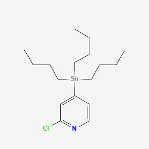 Chemical structure of 2-Chloro-4-(tributylstannyl)pyridine
