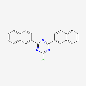Chemical structure of 2-Chloro-4,6-di(naphthalen-2-yl)-1,3,5-triazine