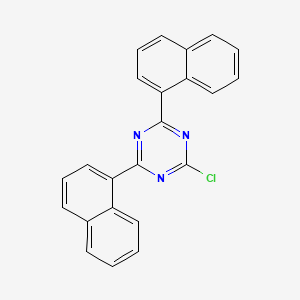 Chemical structure of 2-Chloro-4,6-di(naphthalen-1-yl)-1,3,5-triazine