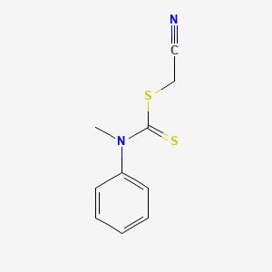 Chemical structure of Cyanomethyl N-methyl-N-phenylcarbamodithioate