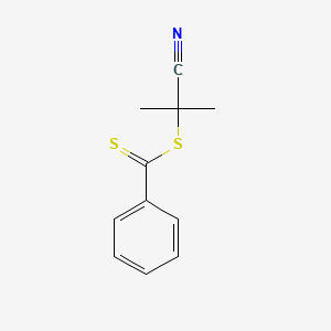 Chemical structure of 2-Cyanopropan-2-yl benzodithioate