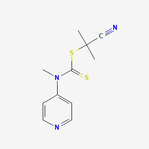 Chemical structure of 2-Cyanopropan-2-yl methyl(pyridin-4-yl)carbamodithioate