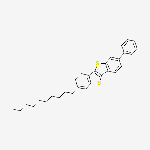 Chemical structure of 2-Decyl-7-phenyl[1]benzothieno[3,2-b][1]benzothiophene