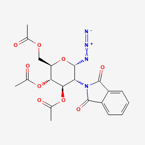 Chemical structure of 2-Deoxy-2-(1,3-dihydro-1,3-dioxo-2H-isoindol-2-yl)-α-D-glucopyranosyl azide 3,4,6-Triacetate