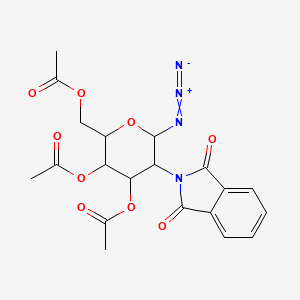 Chemical structure of 2-Deoxy-2-(1,3-dihydro-1,3-dioxo-2H-isoindol-2-yl)-β-D-glucopyranosyl azide 3,4,6-Triacetate