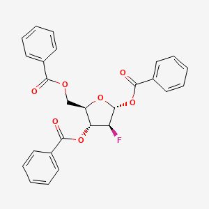 Chemical structure of 2-Deoxy-2-fluoro-α-D-arabinofuranose 1,3,5-tribenzoate