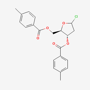 Chemical structure of 1-Chloro-3,5-di-O-toluoyl-2-deoxy-D-ribofuranose