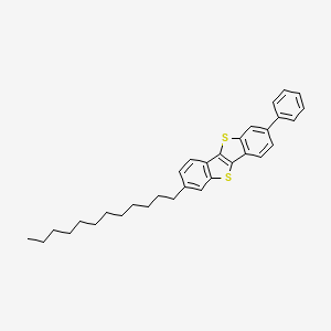 Chemical structure of 2-Dodecyl-7-phenylbenzo[b]benzo[4,5]thieno[2,3-d]thiophene