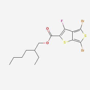 Chemical structure of 2-Ethylhexyl-4,6-dibroMo-3-fluorothieno[3,4-b]thiophene-2-carboxylate