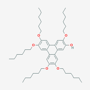 Chemical structure of 2-Hydroxy-3,6,7,10,11-pentakis(hexyloxy)triphenylene