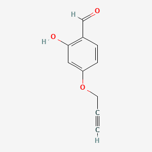 Chemical structure of 2-Hydroxy-4-(prop-2-yn-1-yloxy)benzaldehyde