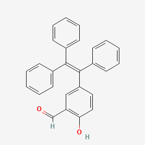 Chemical structure of 2-Hydroxy-5-(1,2,2-triphenylvinyl)benzaldehyde