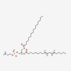 Chemical structure of 2-Linoleoyl-1-palmitoyl-sn-glycero-3-phosphoethanolamine