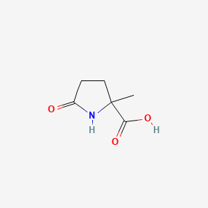 Chemical structure of 2-Methyl-5-oxopyrrolidine-2-carboxylic acid