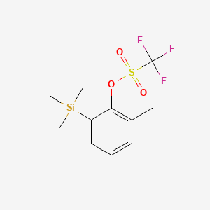 Chemical structure of 2-Methyl-6-(trimethylsilyl)phenyl trifluoromethanesulfonate