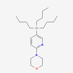 Chemical structure of 2-Morpholino-5-(tributylstannyl)pyridine