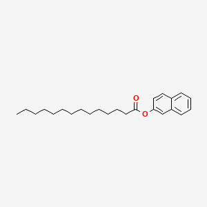 Chemical structure of 2-Naphthyl Myristate