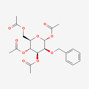 Chemical structure of 2-O-Benzyl-1,3,4,6-tetra-O-acetyl-α-D-mannopyranose