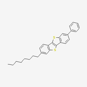 Chemical structure of 2-Octyl-7-phenylbenzo[b]benzo[4,5]thieno[2,3-d]thiophene