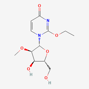 Chemical structure of 2-O-Ethyl-2′-O-methyluridine
