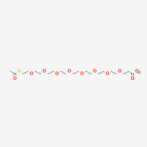 Chemical structure of 2-Oxo-6,9,12,15,18,21,24,27-octaoxa-3-thiatriacontan-30-oic acid