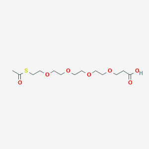 Chemical structure of 2-Oxo-6,9,12,15-tetraoxa-3-thiaoctadecan-18-oic acid