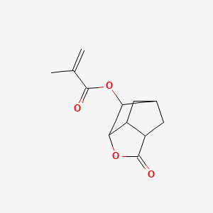 Chemical structure of 2-Oxohexahydro-2H-3,5-methanocyclopenta[b]furan-6-yl methacrylate