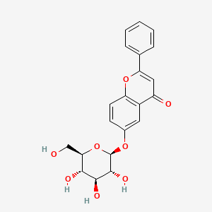 Chemical structure of 6-Hydroxyflavone-beta-D-glucoside