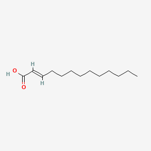 Chemical structure of 2-Tridecenoic Acid