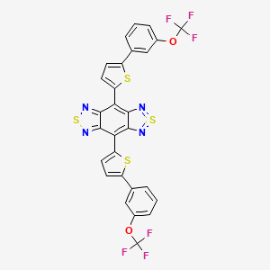 Chemical structure of 2Λ4δ2-Benzo[1,2-c:4,5-c′]bis[1,2,5]thiadiazole, 4,8-bis[5-[3-(trifluoromethoxy)phenyl]-2-thienyl]-