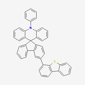 Chemical structure of 3'-(Dibenzo[b,d]thiophen-4-yl)-10-phenyl-10H-spiro[acridine-9,9'-fluorene]