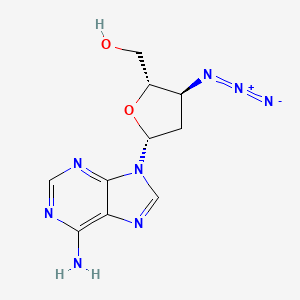 Chemical structure of 3'-Azido-2',3'-dideoxyadenosine