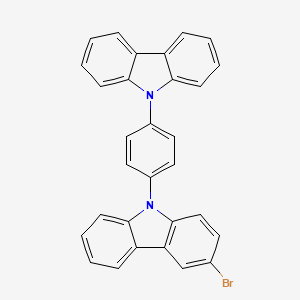 Chemical structure of 3'-Bromo-1,4-di(9-carbazolyl)benzene