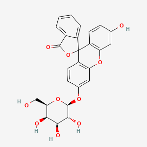 Chemical structure of Fluorescein monogalactoside